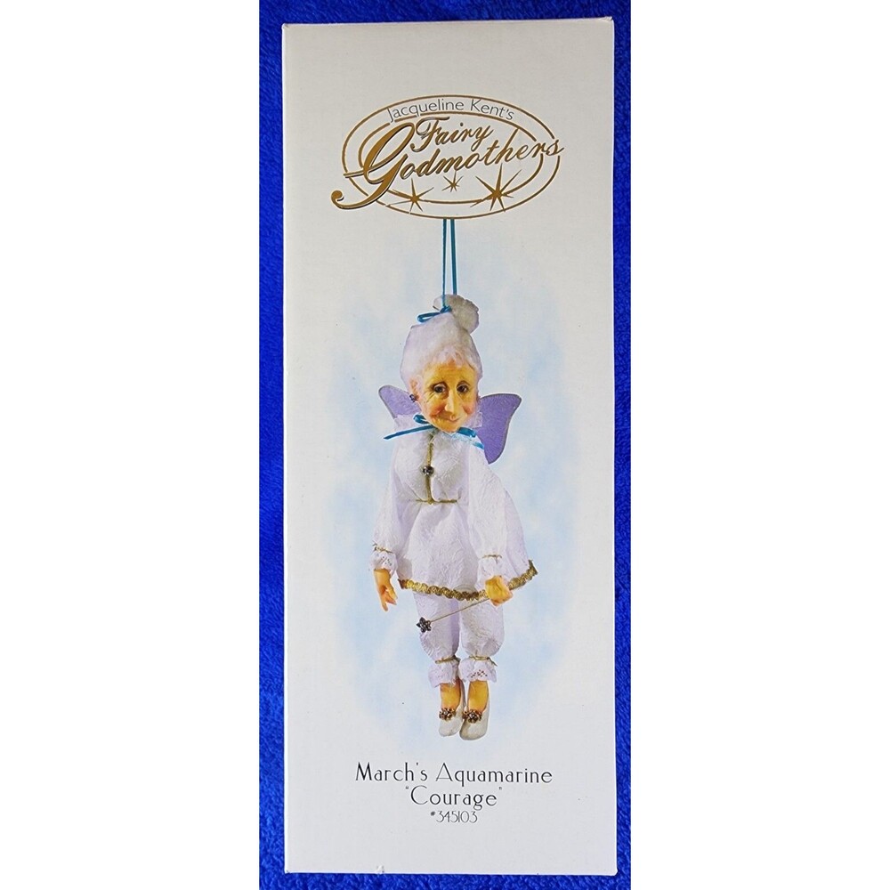 Jacqueline Kent’s FAIRY GODMOTHERS March’s Aquamarine COURAGE # 345103 ~Orig Box - Picture 2 of 16